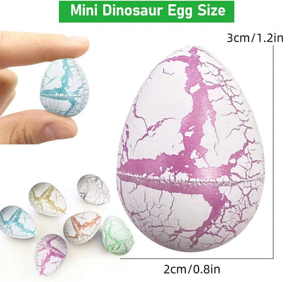 12PCS Dinosaur Eggs Grow in Water Easter Basket Stuffers Hatch Egg Crack Science Kits Novelty Toy Easter Gifts (Color Random)