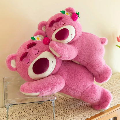 40cm Disney Toy Cute Plush Toys Pillow Cartoon Strawberry Bear Plush Doll Girls Kawaii Anime Bear Stuffed Doll Kids Gifts