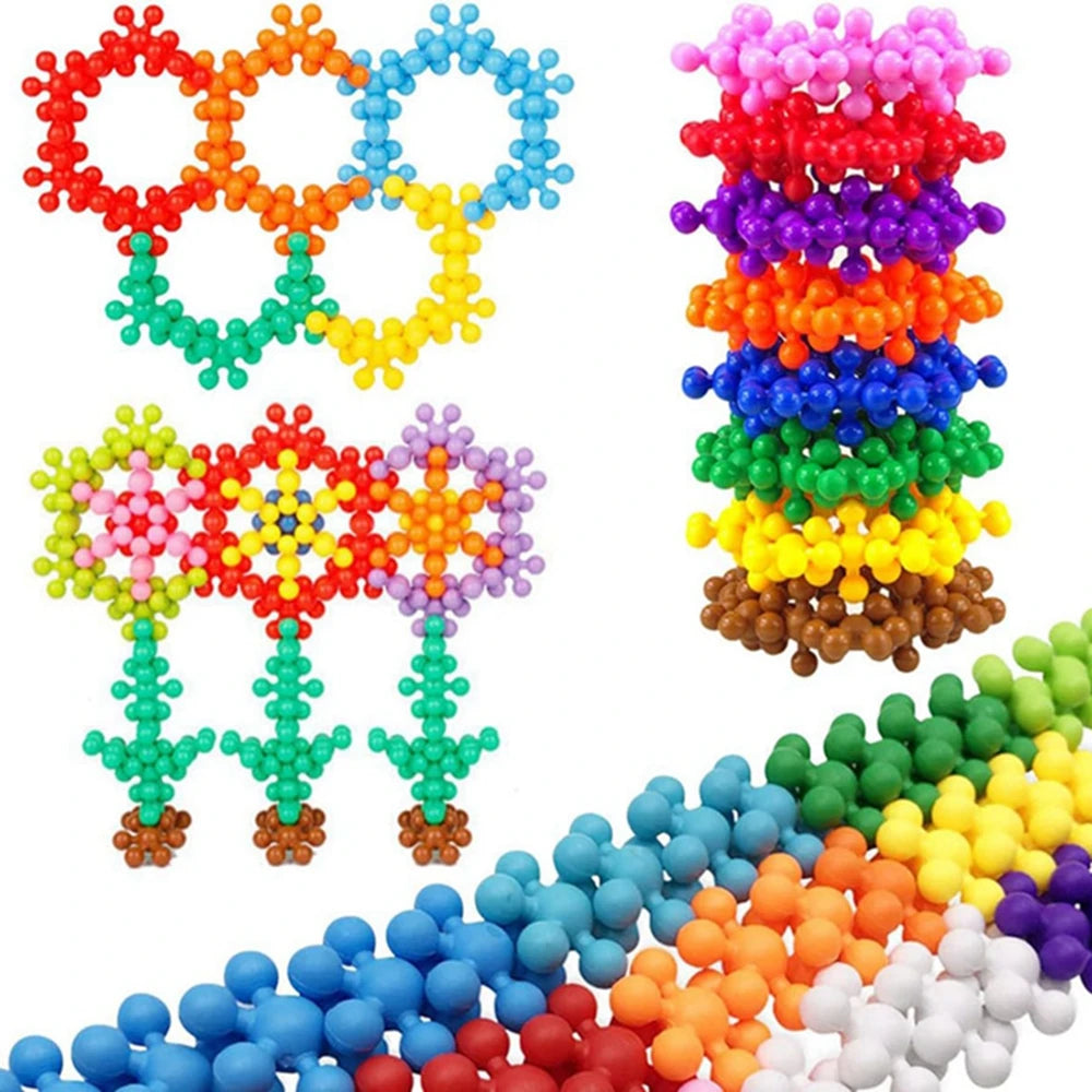 50/100PCS Snowflake Interlocking Building Block Toy Creative Stress Relief Fidget Toys Party Favors with Storage Box