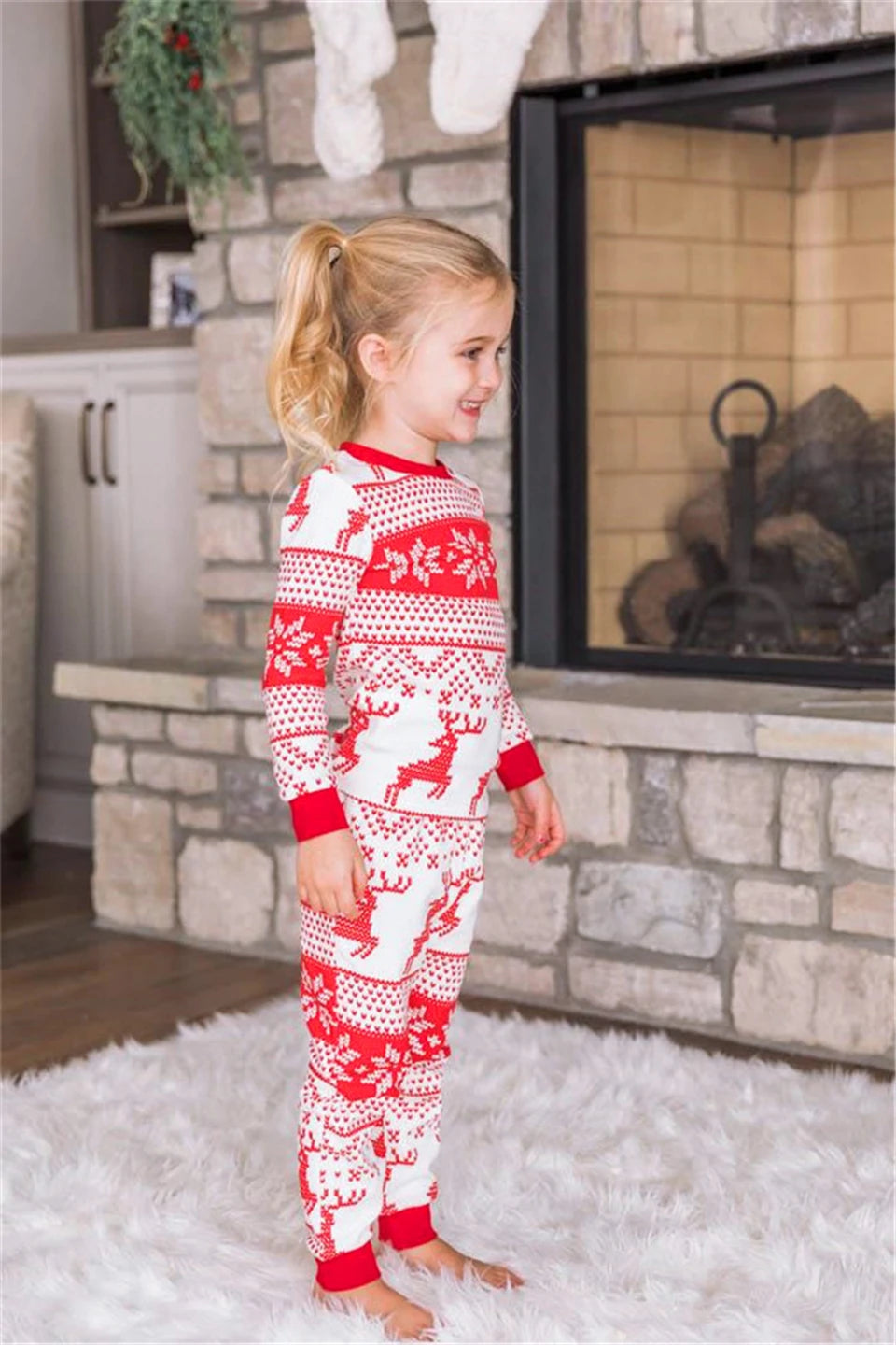 Family Matching Pajamas Christmas Sleepwear New Year Baby Red Jumpsuit Family Look Winter Mother Daughter Father Son Outfits