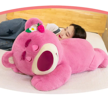 40cm Disney Toy Cute Plush Toys Pillow Cartoon Strawberry Bear Plush Doll Girls Kawaii Anime Bear Stuffed Doll Kids Gifts