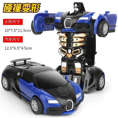 Shape-shifting toy car inertial impact one-button shape-shifting boy puzzle collision shape-shifting Autobot robot