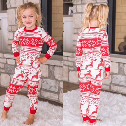 Family Matching Pajamas Christmas Sleepwear New Year Baby Red Jumpsuit Family Look Winter Mother Daughter Father Son Outfits