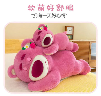 40cm Disney Toy Cute Plush Toys Pillow Cartoon Strawberry Bear Plush Doll Girls Kawaii Anime Bear Stuffed Doll Kids Gifts