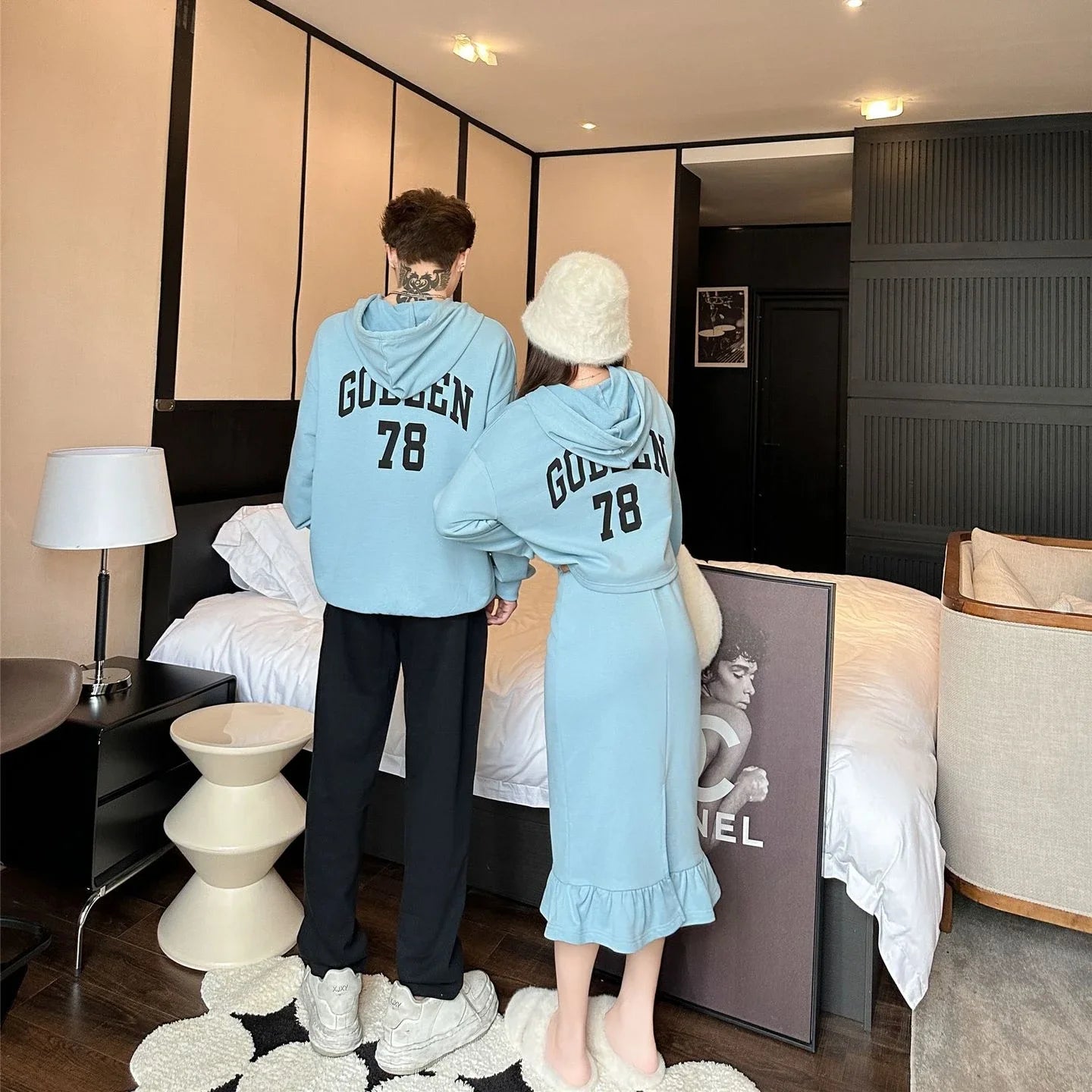 Family Outfits Father Mother and Daughter Son Clothing Women Girls Skirts Suit Boys Pants Sets Korean Matching Couples Clothes