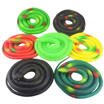 Fun Simulation Soft Rubber Toy Snake Model Prank Props Creative Novelty Fake Snake Children's Halloween Toy Birthday Gift