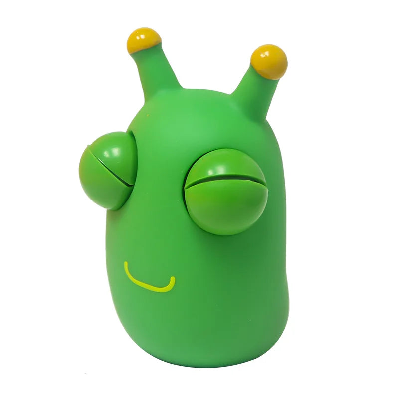 Funny Squeeze Toy Green Eye Caterpillar Pinch Toys Adult Kids Stress Relief Toy Creative Decompression Toy