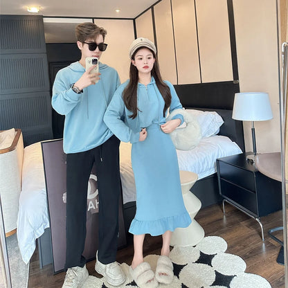 Family Outfits Father Mother and Daughter Son Clothing Women Girls Skirts Suit Boys Pants Sets Korean Matching Couples Clothes