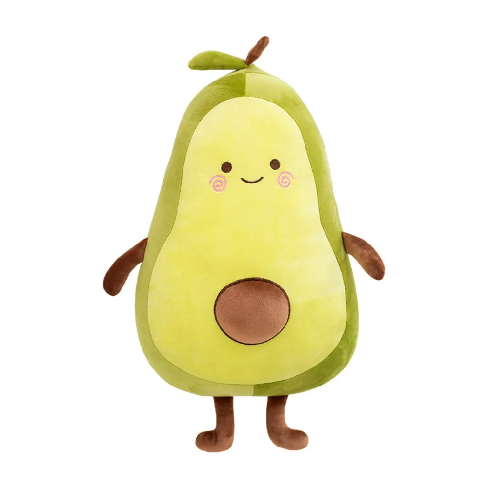 Kawaii Stuffed Fruit Avocado Doll Green Giant Avocado Plush Toy Soft Doll Big Sleeping Pillow Birthday Cute Gift for Girl