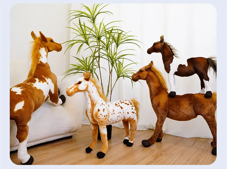 Cute Creative Cartoon Simulation Horse Plush Toy Doll Home Decoration Ornaments Children Kawaii Toy Boyfriend Birthday Gift