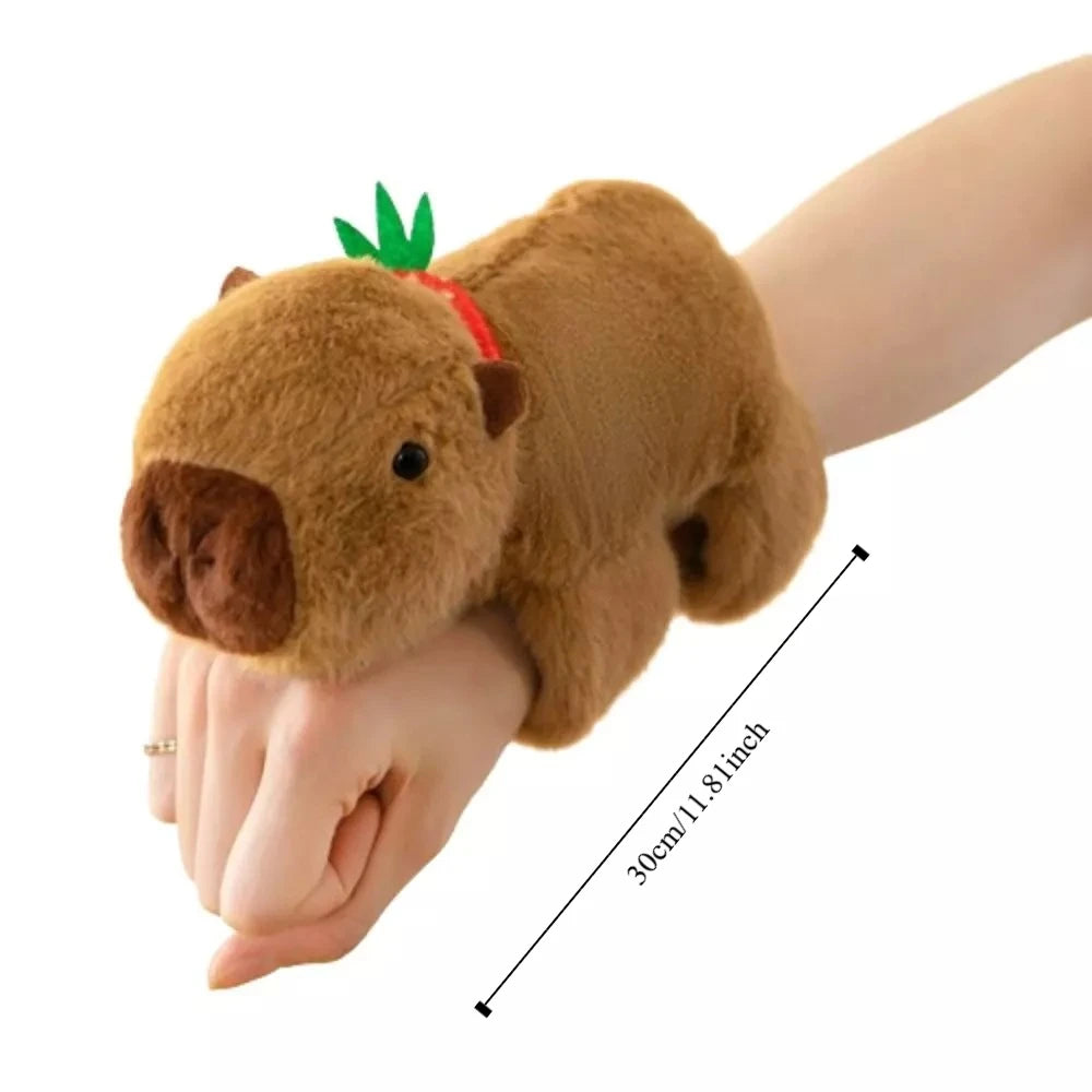 New Capybara Plush Doll Slap Bracelet Monkey Interactive Toy Plush Wrist Band Home Decor Gift Animal Slap Bracelets