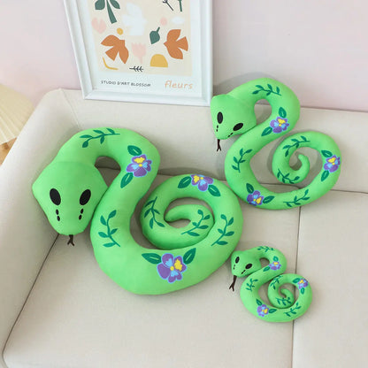 Creative Snake Plush Cartoon Simulation Animal Toys Python Stuffed Dolls Kawaii Room Decor Kids Birthday Xmas Gifts