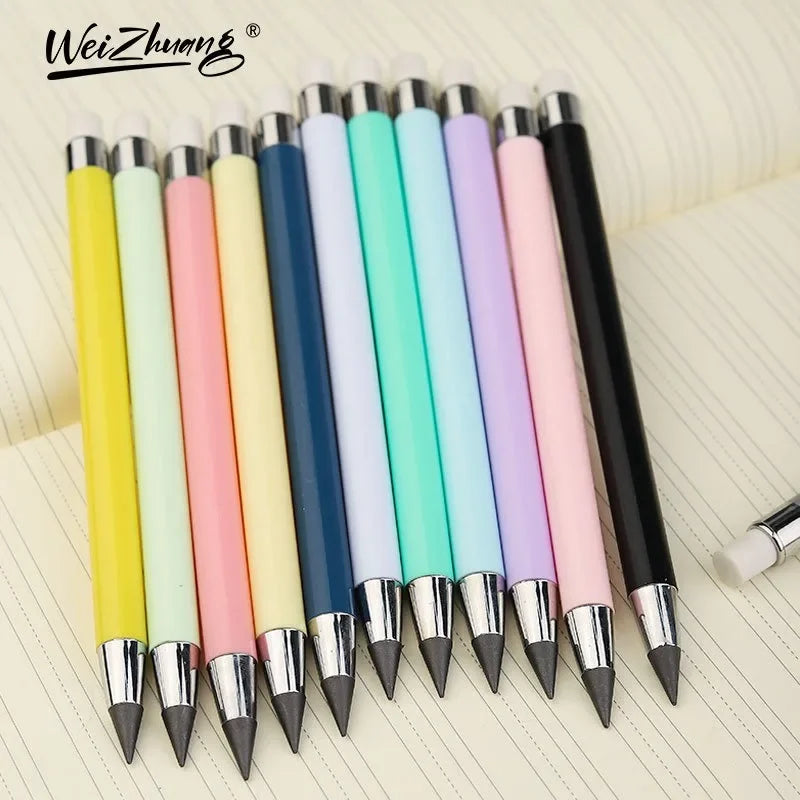 1/6/12 Pcs Eternal Pencil No Ink Infinity Pencils For Kids Art Sketch Drawing Writing Pen Tools Gift School Supplies Stationery