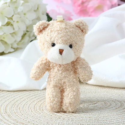 12cm Cute Blush Teddy Bear Plush Toys Cartoon Rabbit Bunny Animal Plush Stuffed Dolls Keychain Pendant Girl Small Gift Wholesale