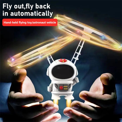 Mini Infrared Induction Flying Toy Astronaut Style Aircraft Helicopter Toy Induction Flying Machine Automatic Flight Kids Toy