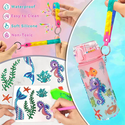 Decorate Your Own Water Bottle Kits for Girls DIY Mermaid Birthday Decorations Arts and Crafts  Toys Christmas Gift