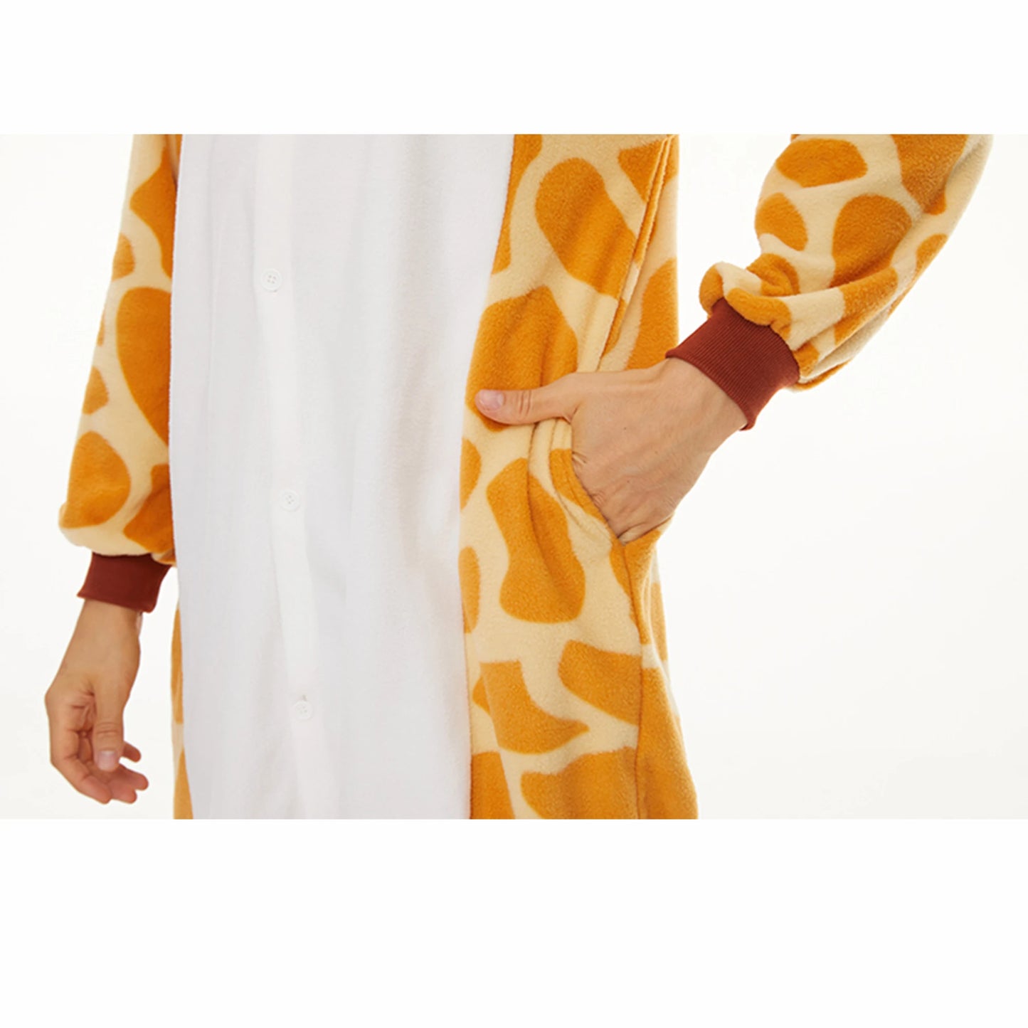 Giraffe Onesie Pajamas for Kids Adult Unisex Pijamas Family Look Matching Cute Costumes Halloween Cosplay One-piece Sleepwears