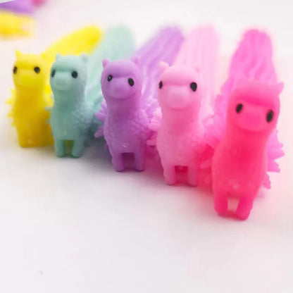 30-3PCS Funny Unicorn Pull Worm Noodle Fidget Toys Stretch String TPR Rope Anti Stress Toys String Stress Relief Autism Vent Toy