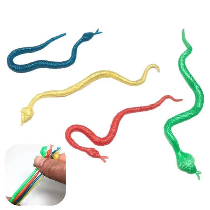 10Pcs Snake Egg Toys For Kids Halloween April Fool's Day Small Toys Stretchable TPR Soft Snake Inside The Egg Kids Fun Scare Toy