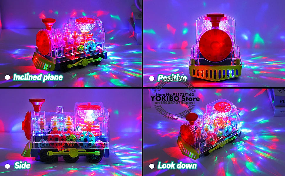 Electric Train Toy for Kids Toddlers Crawling Train with Light  Sound Music Early Educational Toys Train Toys for Kids Baby Toys