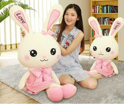 Rabbit Plush Toy Cute Skirt Rabbit Soft Animal Kids Cartoon Big Ear Bunny Plush Hug Stuffed Pillow Girl Christmas Birthday Gift