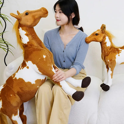 Cute Creative Cartoon Simulation Horse Plush Toy Doll Home Decoration Ornaments Children Kawaii Toy Boyfriend Birthday Gift