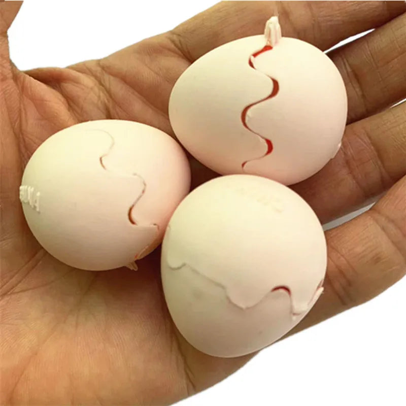 10Pcs Snake Egg Toys For Kids Halloween April Fool's Day Small Toys Stretchable TPR Soft Snake Inside The Egg Kids Fun Scare Toy