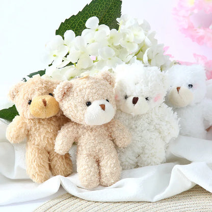 12cm Cute Blush Teddy Bear Plush Toys Cartoon Rabbit Bunny Animal Plush Stuffed Dolls Keychain Pendant Girl Small Gift Wholesale