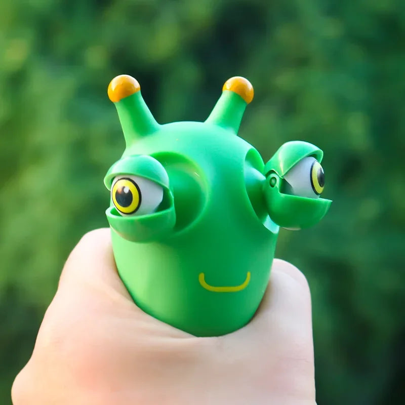 Funny Squeeze Toy Green Eye Caterpillar Pinch Toys Adult Kids Stress Relief Toy Creative Decompression Toy